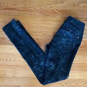 Aqua Black Mottled Skinny Jeans